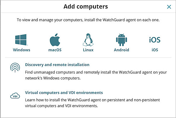 Screenshot of iOS icon on Add Computers dialog box